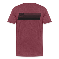 Men's Premium T-Shirt Black Flag - heather burgundy