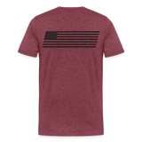 Men's Premium T-Shirt Black Flag - heather burgundy