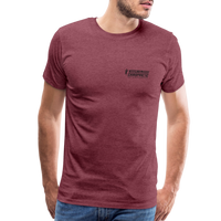 Men's Premium T-Shirt Black Flag - heather burgundy