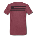 Men's Premium T-Shirt Black Flag - heather burgundy