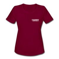 Women's Moisture Wicking Performance T-Shirt - burgundy